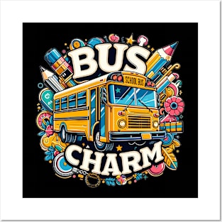 School Bus Education, Bus Charm Posters and Art